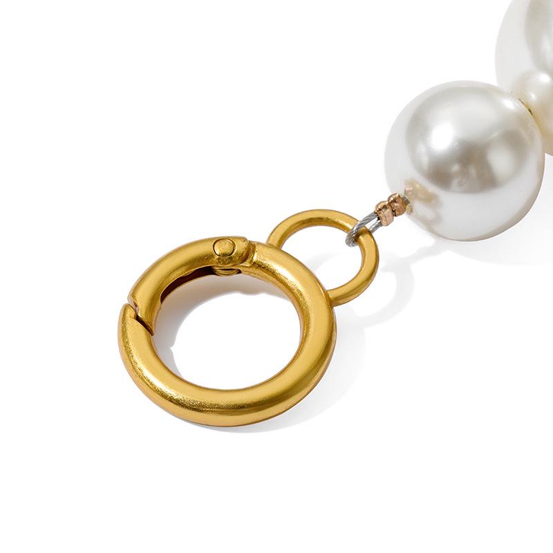 Pearl Handle Frog Underarm Bag with Gold Decorative Chain - SP-57 DIY Accessories