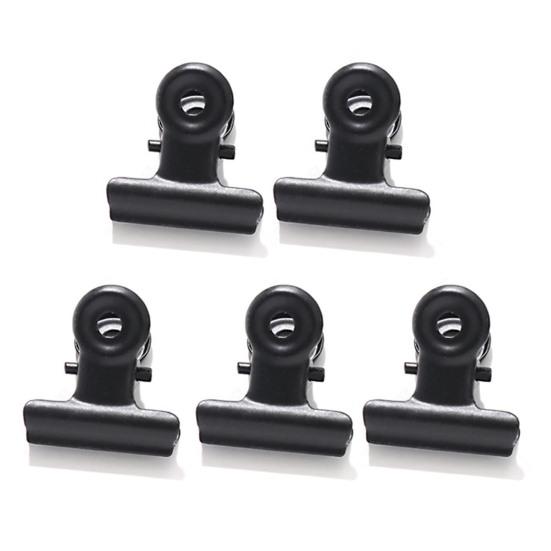 5Pcs Candy Color Metal Binder Clips Hanging Hole Design Round Handbag Clip Money Clamps Colored Hinge Clips