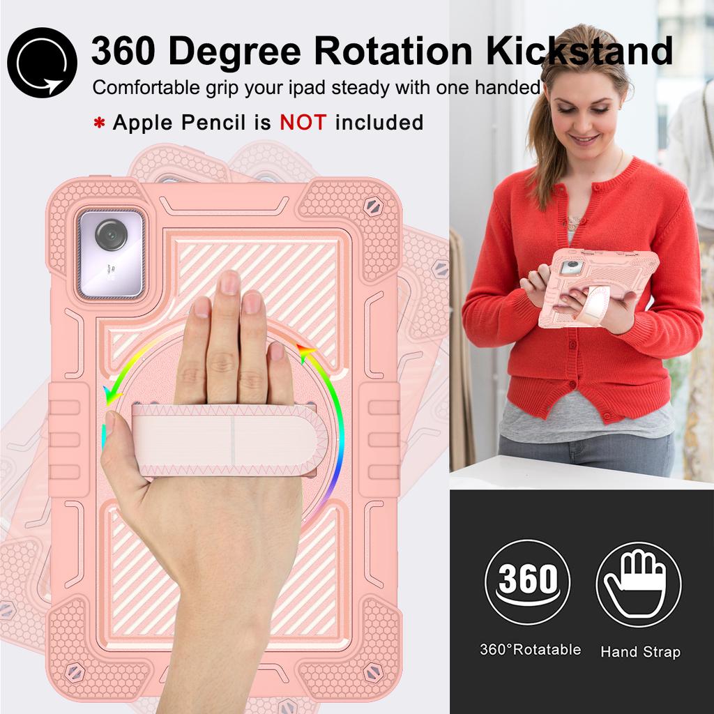 Stand Case For Lenovo Tab M11 K11 Xiaoxin Pad 2024 TB330FU TB330KU TB330XU TB331FC 360 Rotating Kids Cover With Shoulder Strap