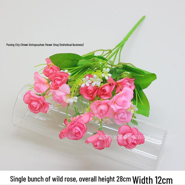 15 Wild Rose Artificial Flowers for Wedding & Home Décor