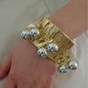 18K Gold And Silver Cherry Wide Open Bracelet Punk Stacked Wear Niche Cherry Bracelet
