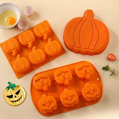 Halloween Kürbis Form Silikon Formen Kekse Schokolade Kuchen Pudding Süßigkeiten Fondant Kuchen Dekorieren Thanksgiving Geschenke Backformen