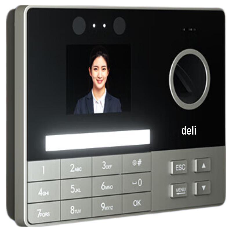 

Deli 3760W Smart Facial & Fingerprint Time Clock CN plug (adapter included)