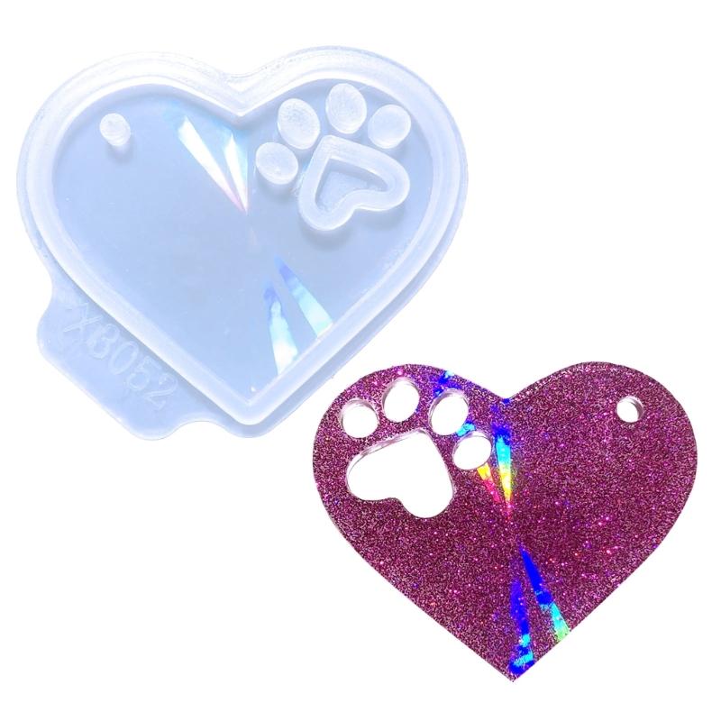 

Flexible Sturdy Silicone Heart Dogs Claws Mould Fashion Accessory for Making Unique Heart Shaped and Home Decorations