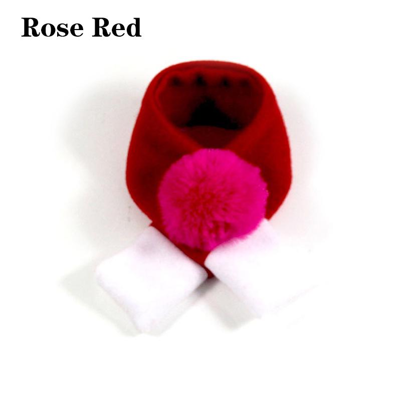 1pc Warm Red Pet Scarf Christmas Decorations Collar Cat Accessories Bib Cute Xmas Winter Fashion