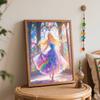 Disney Oil Painting Hand Painting Coloring Painting Handmade Diy Home Decoration Gift Princess Stained Glass Dress