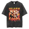 Anime Demon Slayer Rengoku Kyoujurou Graphic Printed Tshirt Men Women Manga T-shirts Washed Cotton Tee Harajuku Male T Shirt