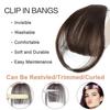 Dünne durchsichtige Luft-Pony Clip-in Haarverlängerung Synthetischer Pony mit Koteletten Pony-Haarteile Für Mädchen Tägliche Party-Nutzung