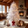 Folding Velvet Christmas Tree Collar Strip Design Xmas Tree Surround Cover  Indoor