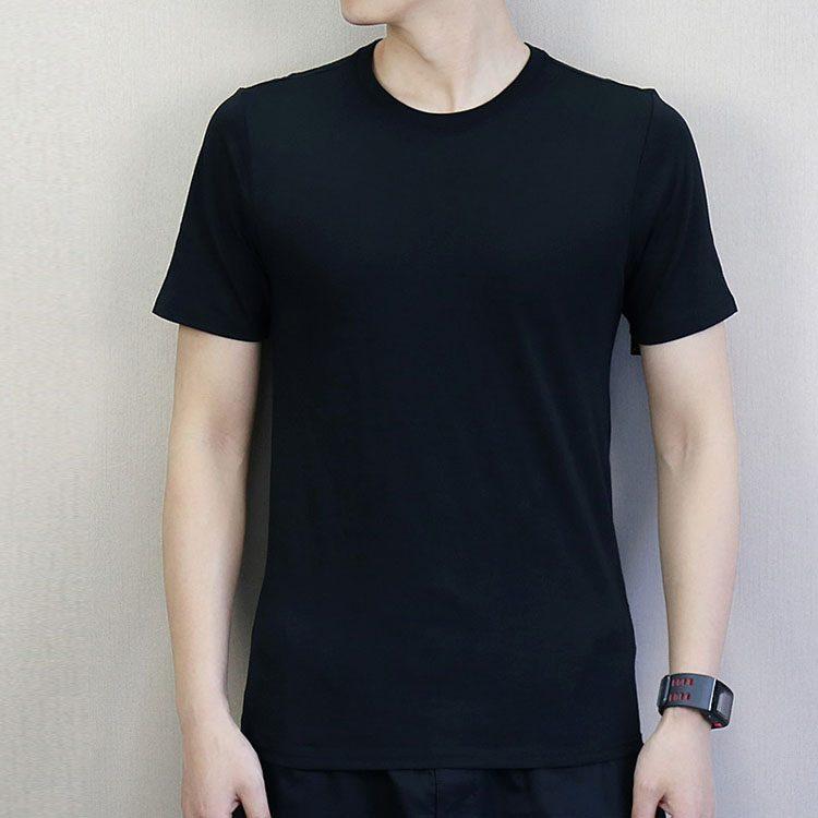 Jordan T Shirts Men's Black Crew Neck Moderate Straight Fit AJ1159-010