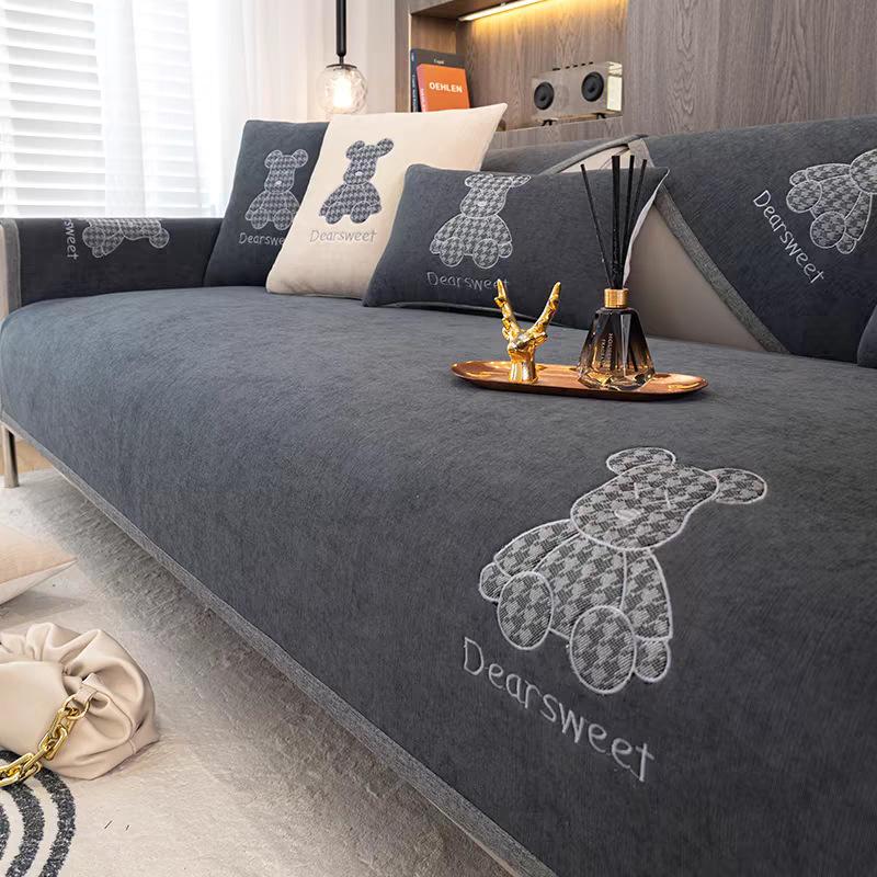 

Всесезонная Универсальная Шенилловая Подушка для Дивана Роскошная Современная Подушка для Сиденья Нескользящий Чехол для Дивана Накидка Ткань Полотенце 90*160cm