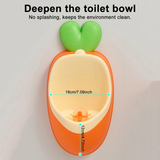Boy Urinal Potty Detachable Design Carrot Shape Interactive Learning Toddler Training Toilet Bathroom Trainer Utility Tool