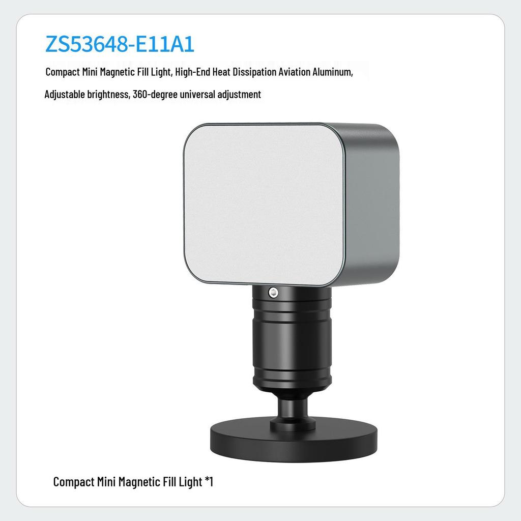 Compact Rechargeable Fill Light with Adjustable Brightness for Mobile Live Streaming and Selfies