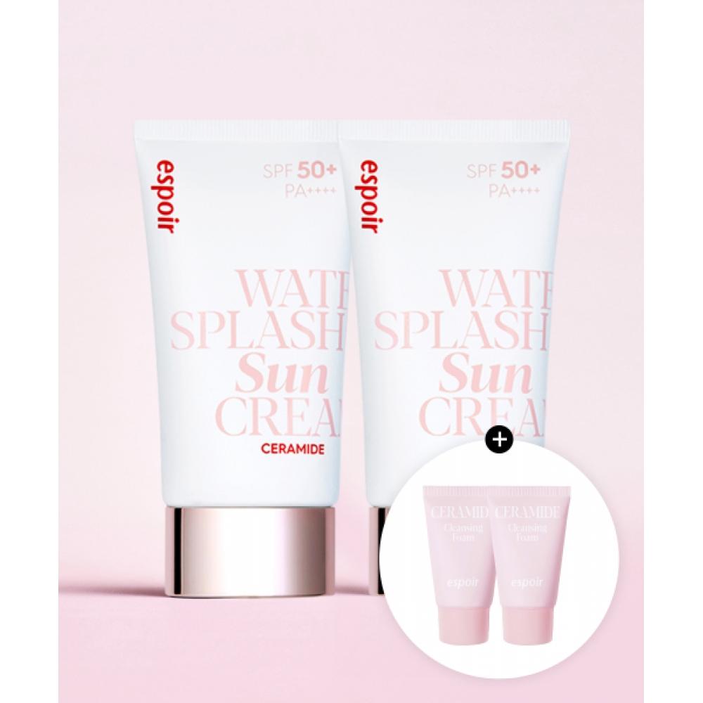 

Espoir [special Set 1+1] Water Splash Sun Cream Ceramide 60ml Spf50+ Pa++++ + Ceramide Cleansing Foam 20g 2 ceramide special sets