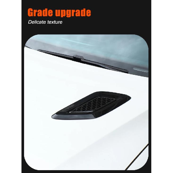 Car Hood Air Vent Cover Trim For Toyota Tacoma 2024-2026 ABS Black Exterior Car Accessories