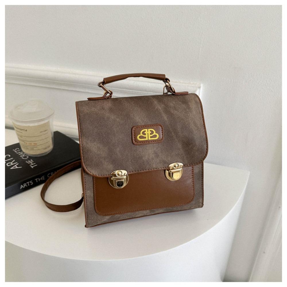 Double Usage Imitation Denim Backpack Preppy Style Shoulder Bag Tote Bag School Bag  Autumn