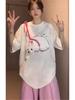 Women's Cute Cartoon Puppy Flocked Short Sleeve T-Shirt - Slimming Summer Casual Top