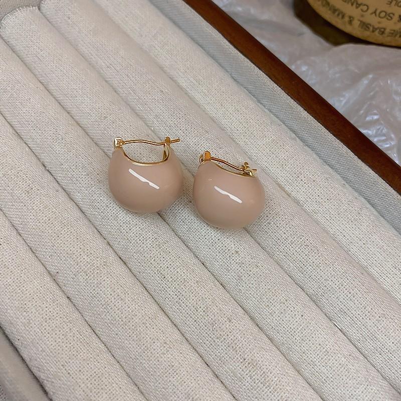 Real Gold Electroplated Silver Needle Oval Drip Earrings, a Niche Two-wear Stud Earrings, Light Luxury and High-end Earrings for Women