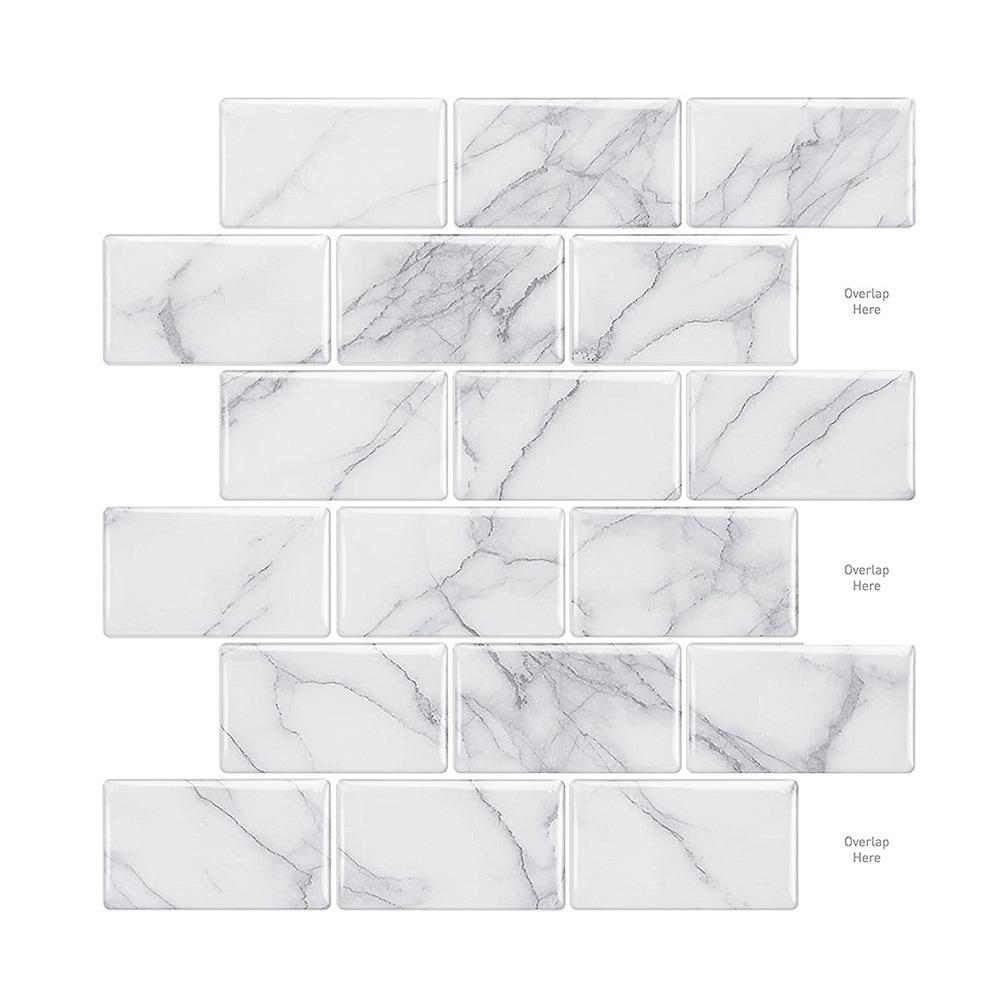 Self-adhesive 3D Stereo Wall Stickers Waterproof Oil Proof Backsplash Wall Decals Brick Design Moisture-proof