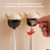 Toothbrush Holders with Cover U-shaped Toothbrush Holder Dustproof Wall Mounted Toothbrush Holder Bathroom Accessories