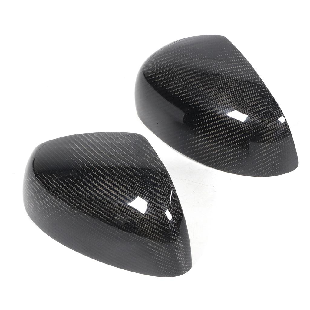 Pair Rearview Wing Mirror Cover Carbon Fiber Sticker Trim Fit for Smart Fortwo 2009‑2014