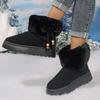 Fashion Women Snow Boots 2025 New Warm Thickened Plush Boots Thick Sole Casual Comfortable Anti-slip Women Shoes Winter Mid-calf Boots