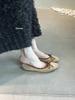 French Flat-soled Ballet Shoes Commuter Single Shoes Women's Shoes 2025 Spring and Autumn Retro Suede Bow Evening Shoes
