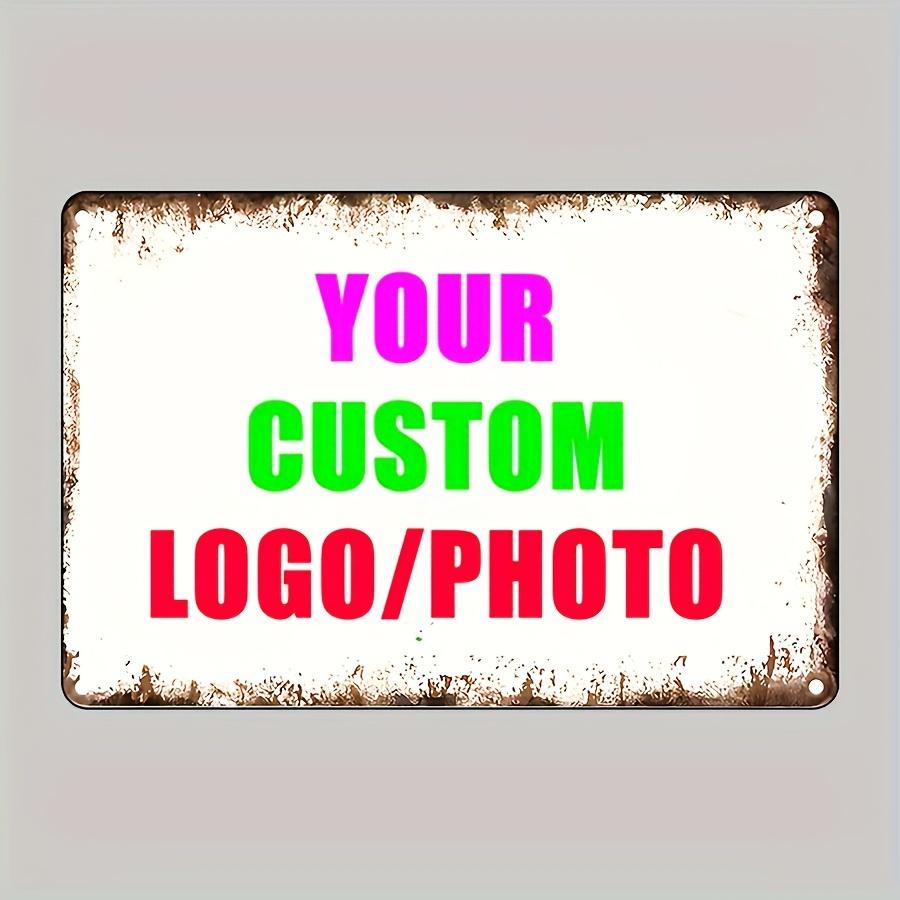 

Custom D Flat Metal Wall Signs Personalized Text Image Waterproof Indoor Outdoor Art Decor Easy to Install Durable Iron Plaque 20x30cm（7.8x11.8inch）
