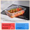 Disposable 1000ml Plastic Rectangular Takeout Containers with Lids, 300 Sets