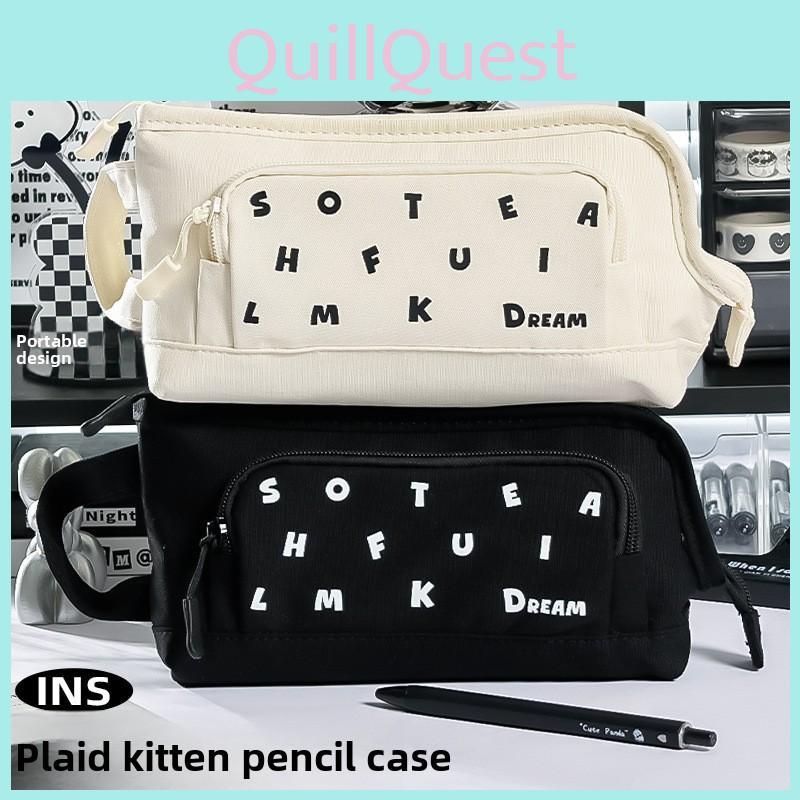 Basic Pencil Case With Large Openings For Stationery Storage And Organization For Students And Adults