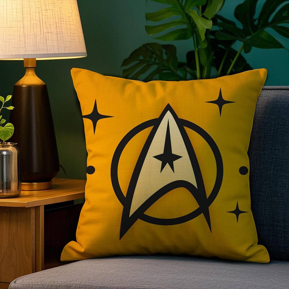 S-Star T-Trek Ship Movie Pillow Case Plush Fabric Soft Double Sided Print Sofa Cushion Cover Throw Pillow Covers