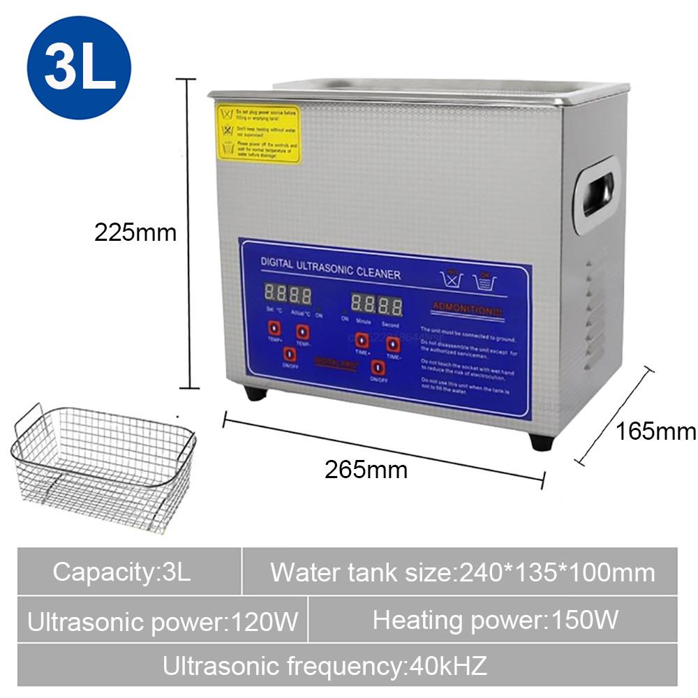 1.3L/2L/3L Digital Ultrasonic Cleaner Glasses Jewelry Ultrasound Cleaning Machine Heating Ultrasound Washing Bath