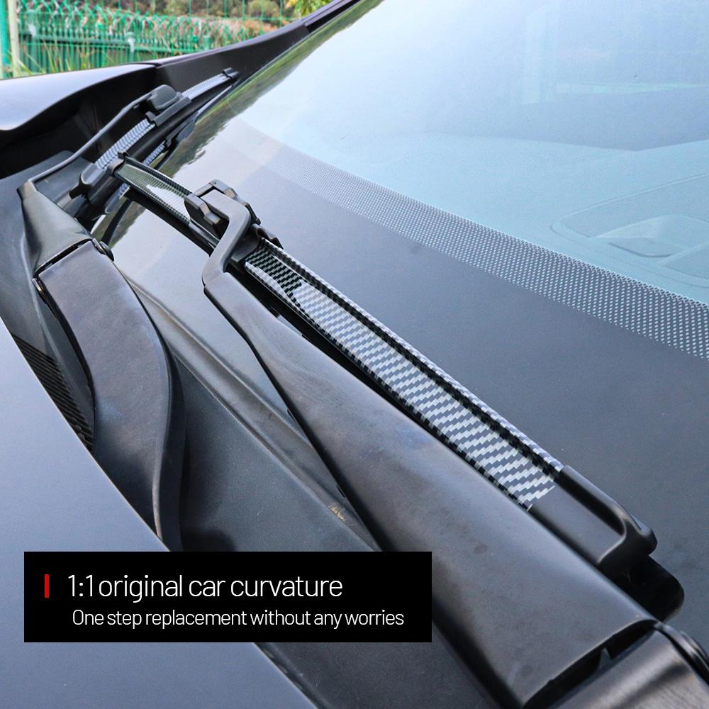 For Seat Leon 1M MK1 1P MK2 5F MK3 KL MK4 2000-2023 2018 2019 2pcs Front Windshield Wiper Blades Windscreen Wipers Carbon Fibre