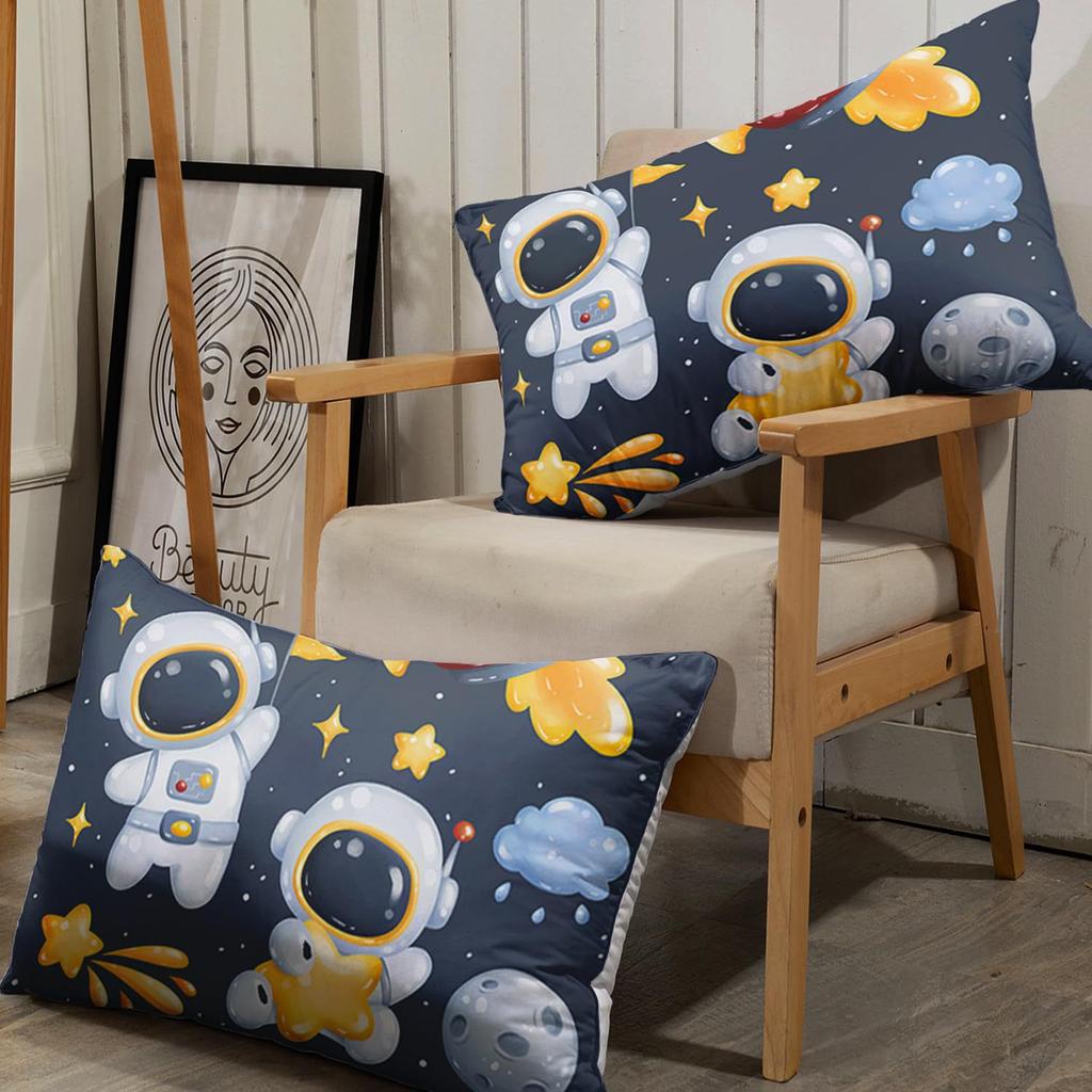 Cat Astronaut Pattern Mattress Three-Piece Digital Printing Mattress Bedding Set Adult Children