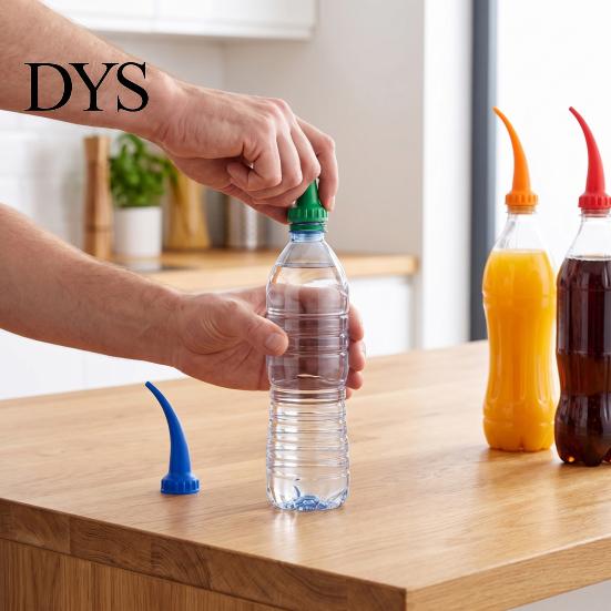 Bottle Watering Sprinkler Cap Plant Spout, Adjustable Flow Curved Pipe Mouthpiece, 3D Spout Print Lightweight Portable Irrigation Tool for Indoor
