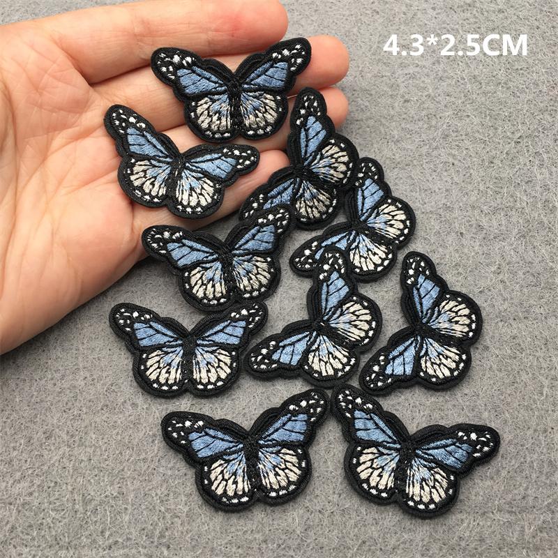 10Pcs Butterfly Patches Applique For Clothing Embroidery Patches On Clothes Diy Ironing Sewing Children Kids Stickers