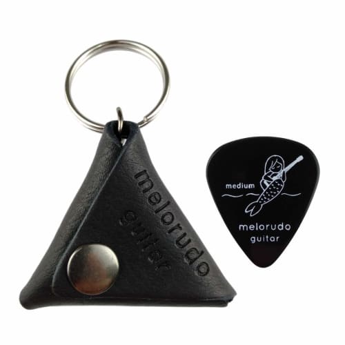 Melorudo Pick Case & Pick Set with Black Case, Teardrop Picks (Set of 10 Black Picks) ma100007a05n0