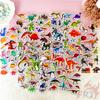 12Sheets/set Jurassic Dinosaurs  Rewards Sticker Puffy Bubble Toys Stickers