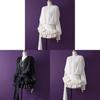 French Girl Style Lantern Sleeve Lace Bow Dress With High Waist For Casual Spring Fashion
