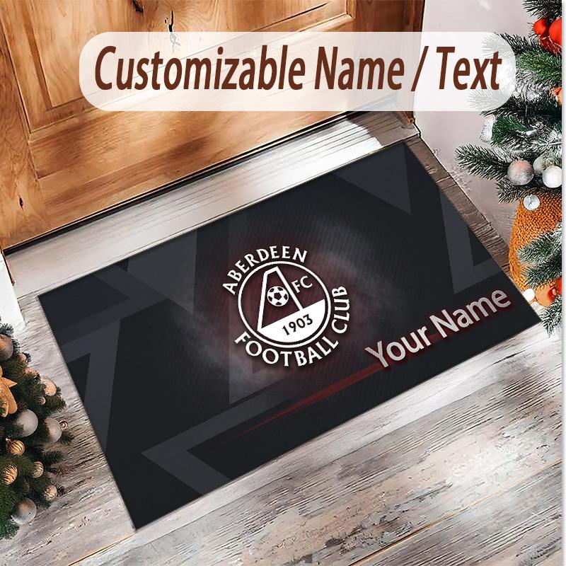 Personalized Crystal Velvet Carpet Aberdeen FC Pattern Non Slip Floor Rug