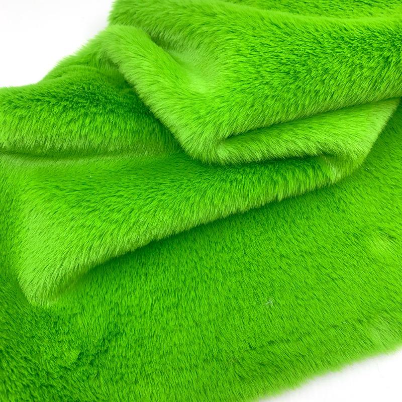 10mm Thickened Imitate Rabbit Fur Plush Fabric Thickened Polyester Artificial Wool Doll Cotton Doll Material Decorative Fabric