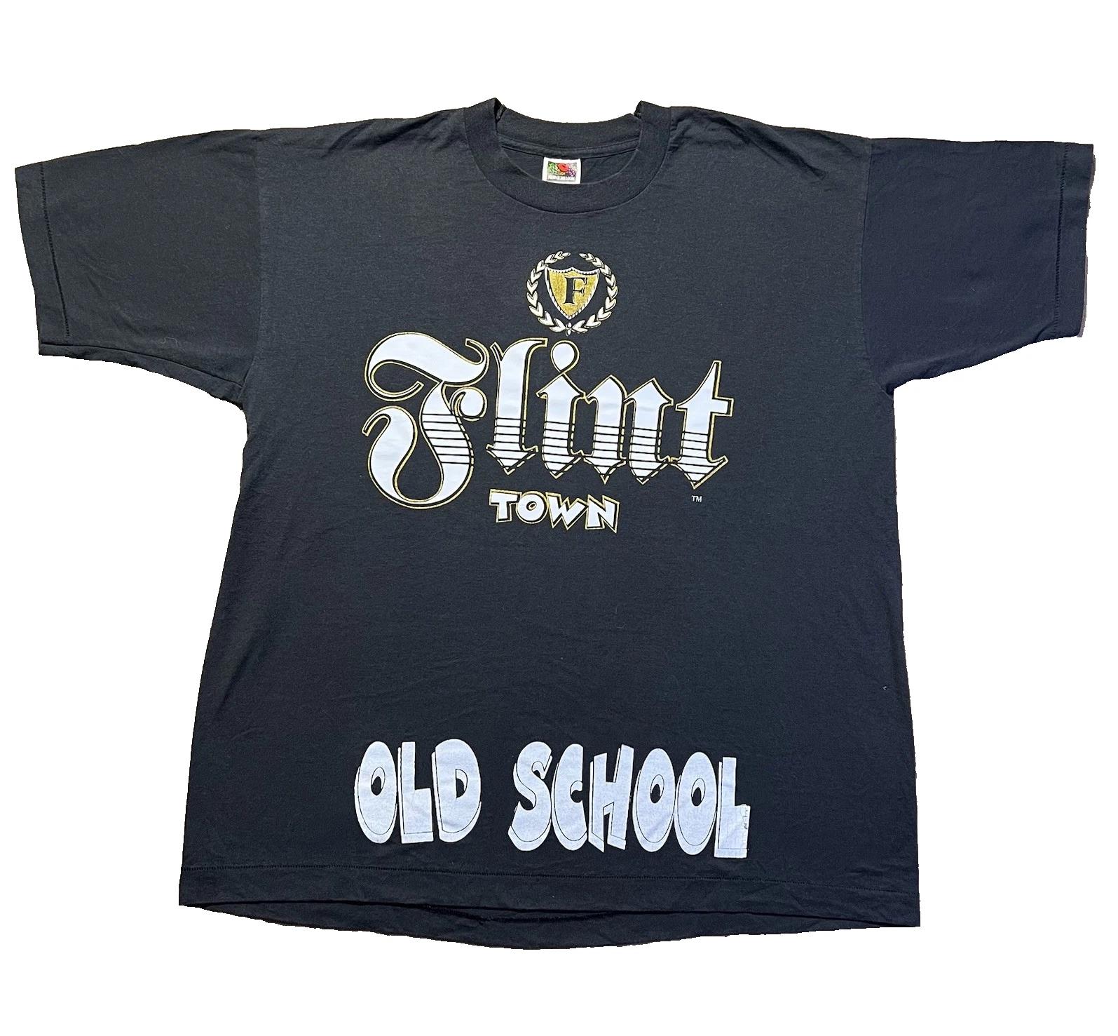 Flint Town Shirt XL Vintage 90s Michigan Hip Hop Rap Graphic Tee Old School 4XL