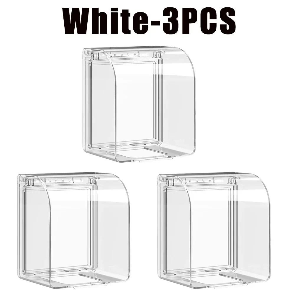 Self-adhesive 86 Type Wall Socket Waterproof Box Nail-free Glue Paste Doorbell Board Panel Cover Switch Button Cover