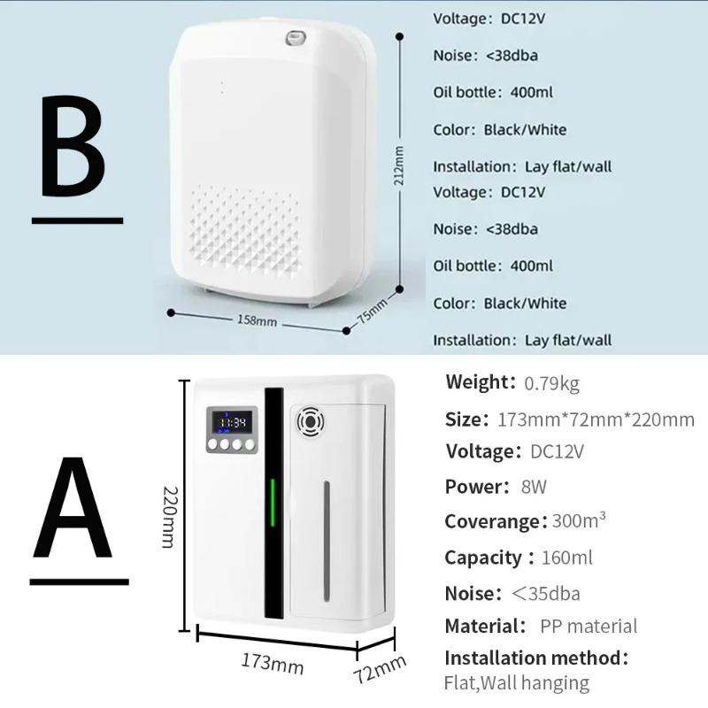 Raumduft-Diffusor zur Wandmontage, Hotel-Lufterfrischer, Bluetooth-Aroma-Diffusor für ätherische Öle, elektrischer Geruch für Zuhause