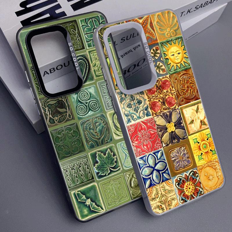 Italian Sicilian Style Floral Pattern Soft Phone Case for Samsung A17 A16 A15 A14 A13 A57 A56 A55 A54 A53 A37 A36 A35 A34 A33 A2