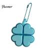 Backpack Hanging Ornament Four-Leaf Clover Clicker Keychain, 3D Printed Leaf Push Toy with Ball Accessory Chain, Stress Relief Finger Toy, Decorative