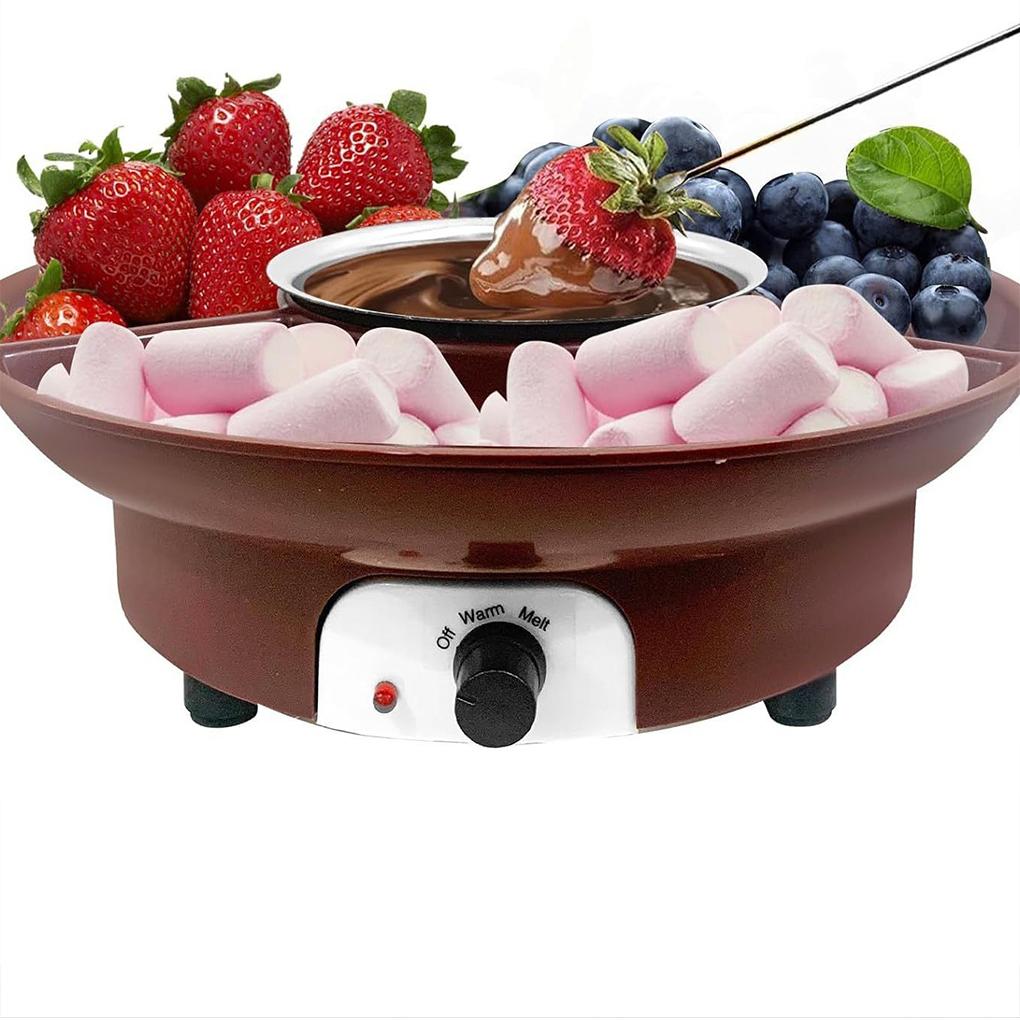 Chocolate Fondue Elegant Set Home And Electric Fondue House Set Melting Experience Or Parties Electric Set Minutes Kit