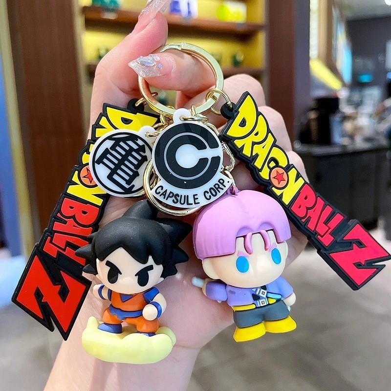 Adorable Dragon Ball Goku Keychain Soft Rubber Anime Key Accessory Creative Car Key Holder
