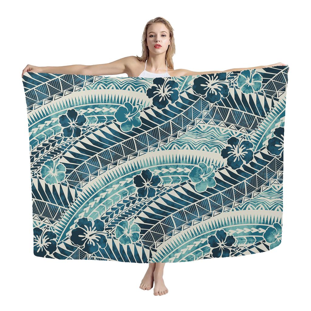 Hawaii Towel Polynesian Sarong Samoa Tattoo Printed for Women Hot Summer Sale Lightweight Shawl Large Size Beach Towel