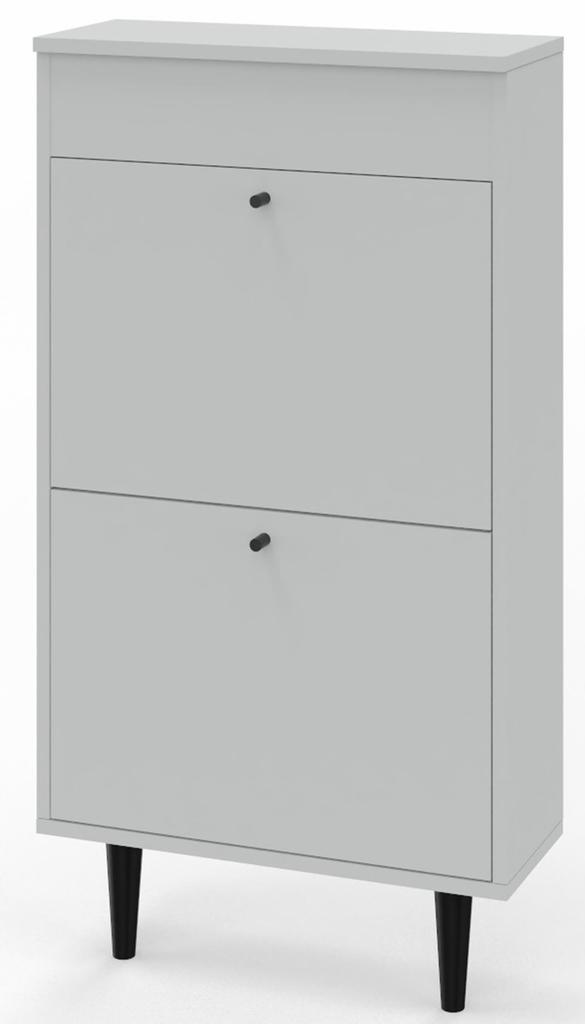 Dotti 521 Grey Shoe Cabinet With Storage Compartment
